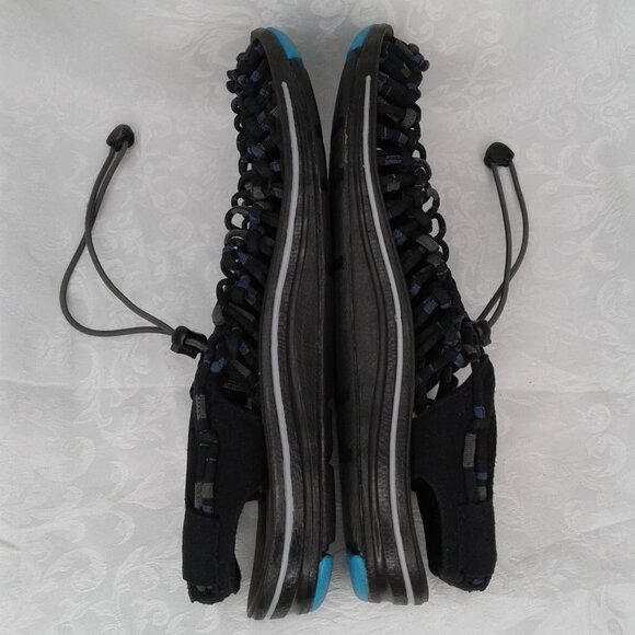 KEEN UNEEK Black Blue Paracord Outdoor Sport Sandals Braided EU 41: US 9.5W/8M - Picture 7 of 10
